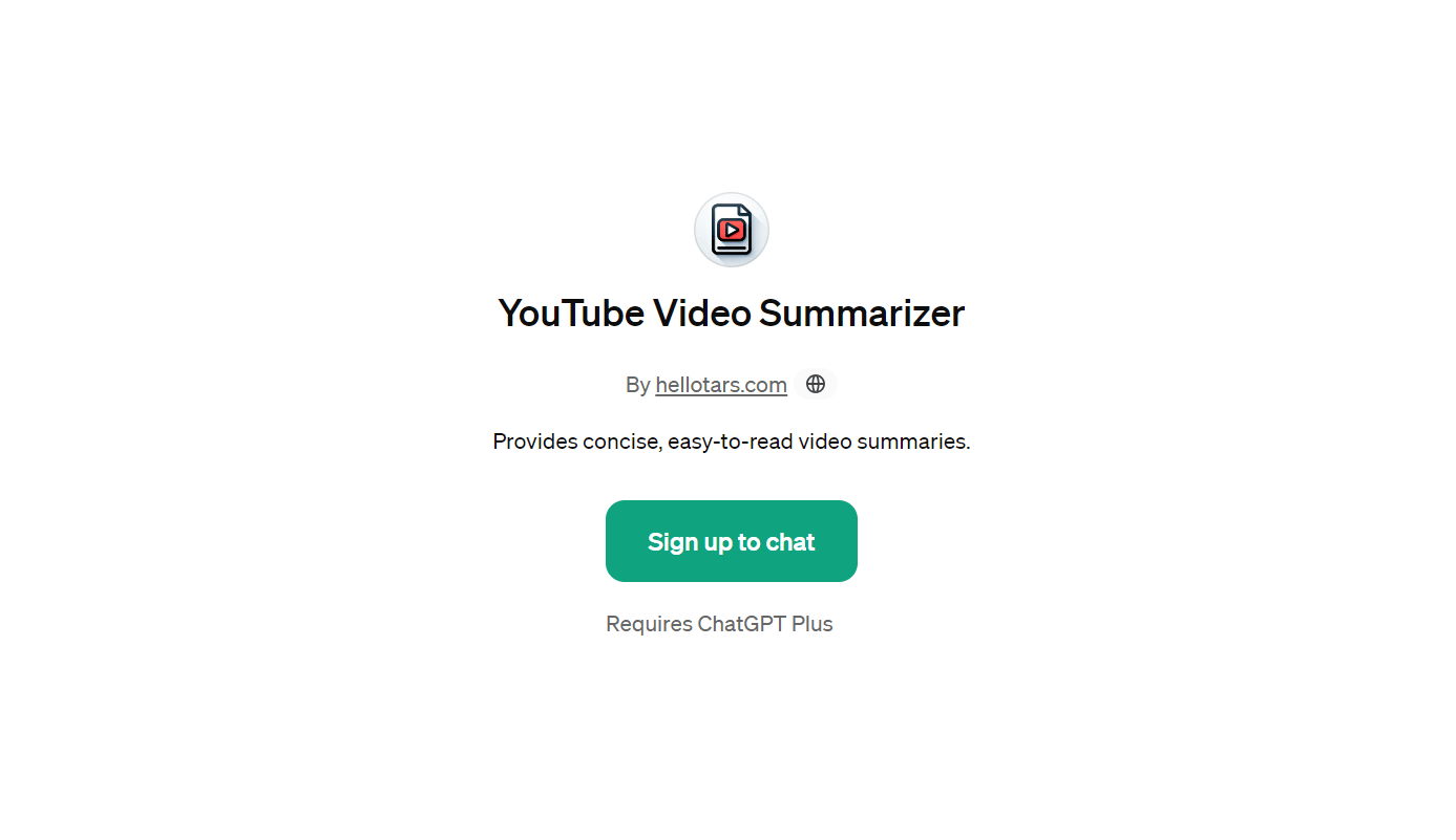 YouTube Video Summarizer - Get Concise Video Summaries