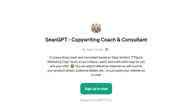 SeanGPT - Copywriting Coach & Consultant - Your Expert Critic