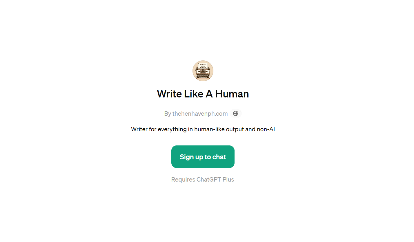 Write Like a Human - for Non-AI Writing
